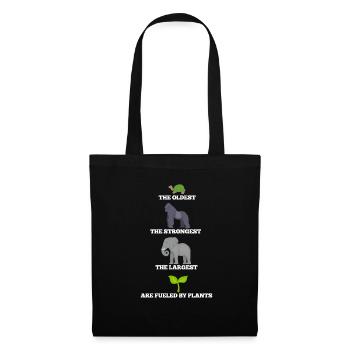 Vegan - Sac en tissu - noir - Devant