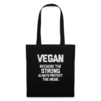 Végétalien Végétalien Végétalien Végétarien Végétarien - Sac en tissu - noir - Devant