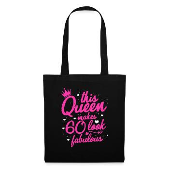 60th birthday queen - Tote Bag - black - Front