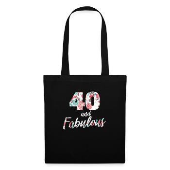 40e anniversaire 40 ans 1980 bday cadeau - Sac en tissu - noir - Devant