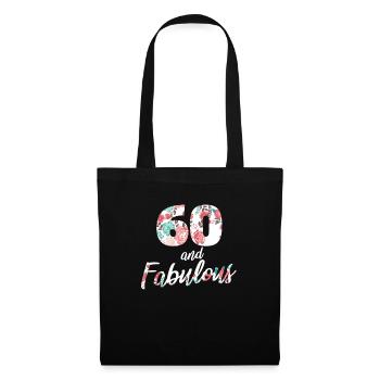 60. Geburtstag 60 Jahre Birthday Geschenk - Stoffbeutel - Schwarz - Vorne