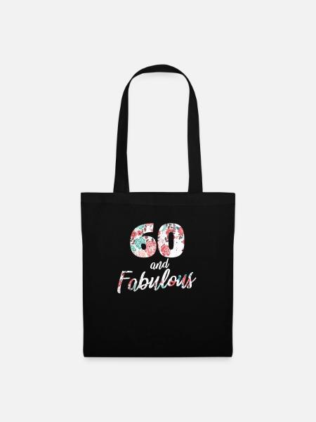 60. Geburtstag - Stoffbeutel - Schwarz