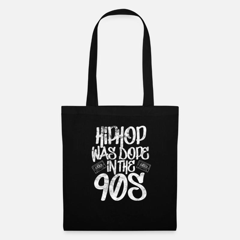 90s Hip Hop Rap Old School Retro Gift - Tote Bag - black