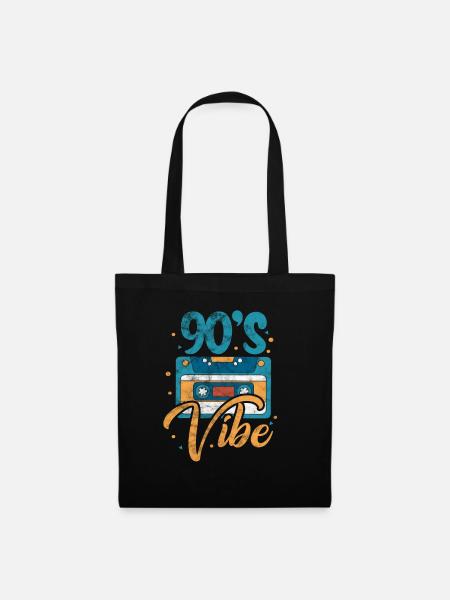 Cadeau rétro de cassette des années 90 des années 90 - Sac en tissu - noir