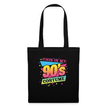 90er Jahre Neunziger 90s Retro Vintage Geschenk - Stoffbeutel - Schwarz - Vorne