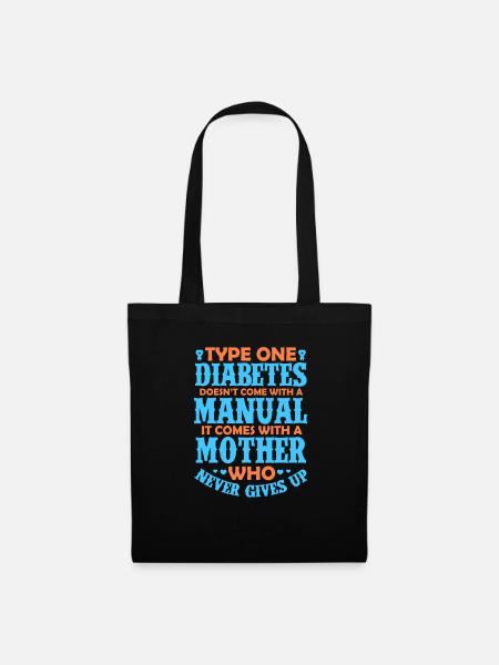 Diabetes Type 1 Diabetic Insulin Gift - Tote Bag - black