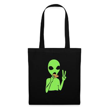 Alien Pizza Ufo Cadeau extraterrestre - Sac en tissu - noir - Devant