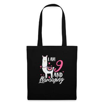 9th Birthday Lama - Tote Bag - black - Front
