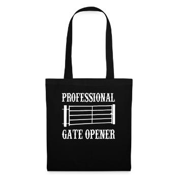 Professional Gate Opener Funny Farm Girls Women - Tote Bag - black - Front