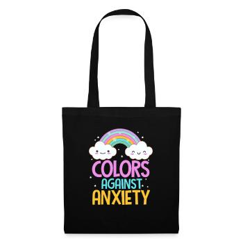 Anxiété Anxiété Déprimé Anxieux Cadeau - Sac en tissu - noir - Devant