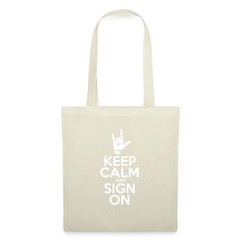 Langage des signes - Sac en tissu - nature - Devant