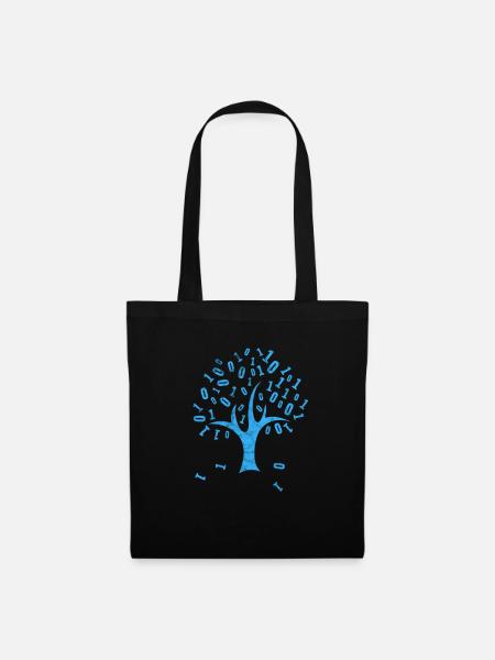 Binär Code Programmierer Computer Nerd Geschenk - Stoffbeutel - Schwarz