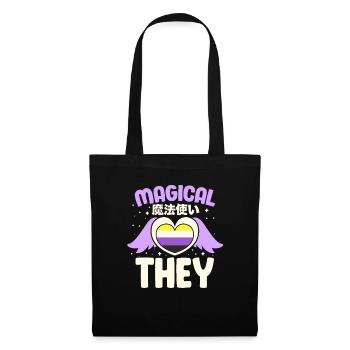Genderqueer LGBT Queer Gay Pride CSD cadeau - Sac en tissu - noir - Devant