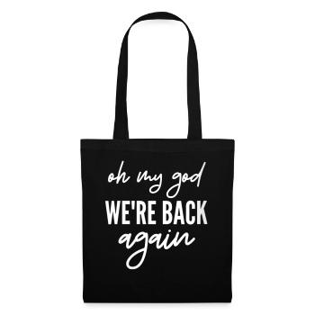 womens 90s music boy band backstreet tee oh my god - Tote Bag - black - Front