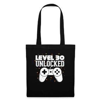 Niveau 30 30e anniversaire 30 ans de cadeau de jeu - Sac en tissu - noir - Devant