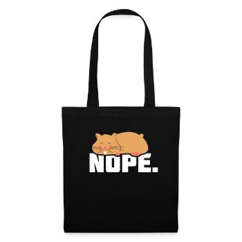 Non pas aujourd'hui - mignon hamster endormi - Sac en tissu - noir - Devant