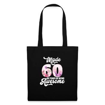 1960 60 ans 60 ans de millésime Cadeau - Sac en tissu - noir - Devant