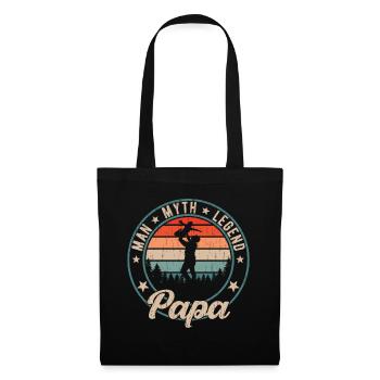 Dad man myth legend father retro gift - Tote Bag - black - Front