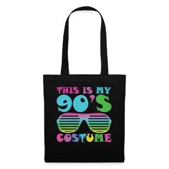This Is My 90's Costume Retro Sunglasses Funny - Stoffbeutel - Schwarz - Vorne