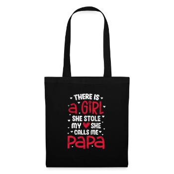 Father daddy daughter girl dad father's day gift - Tote Bag - black - Front