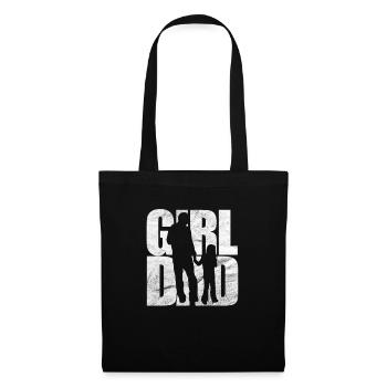 Father daddy daughter girl dad father's day gift - Tote Bag - black - Front