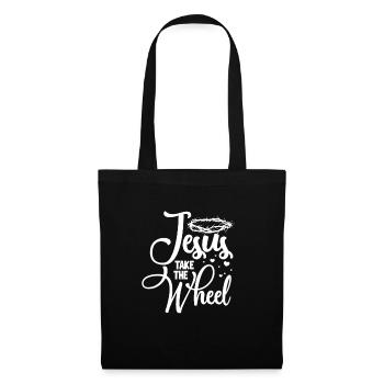 Jésus - Sac en tissu - noir - Devant