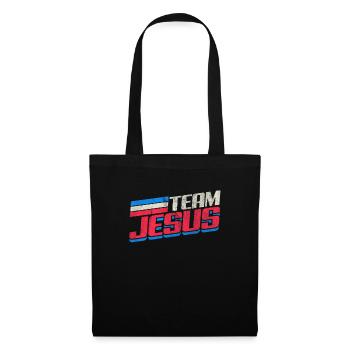 Jésus - Sac en tissu - noir - Devant