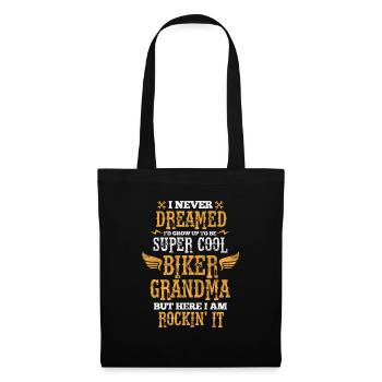 Grand-mère motocyclette motards petits-enfants grand-mère cadeau - Sac en tissu - noir - Devant