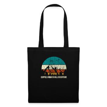 Coffee mountains adventure hiking climbing gift - Tote Bag - black - Front