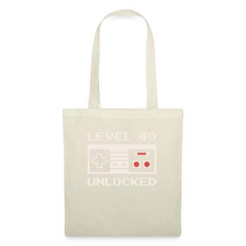 Level 40 Unlocked Retro Gamer Gambler Gift - Tote Bag - nature - Front