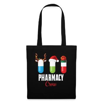 Cadeau de Noël drôle d'équipage de pharmacie pour pharmacien - Sac en tissu - noir - Devant