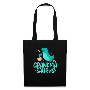 Grand-mère dinosaure Grand-mère grand-mère Dino Trex cadeau - Sac en tissu - noir - Devant