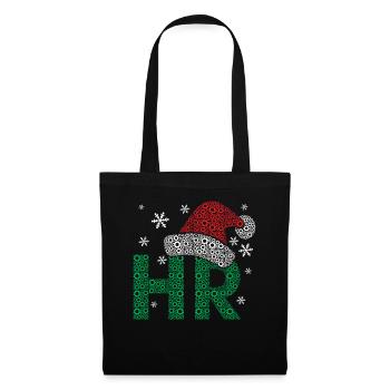 HR Santa Hat Human Resource Management Funny - Tote Bag - black - Front