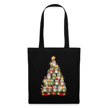 Owls Christmas Tree Funny Owl Lovers Sarcastic - Tote Bag - black - Front