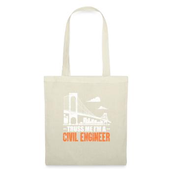 Cadeau de construction architecte ingénieur civil ingénieur - Sac en tissu - nature - Devant