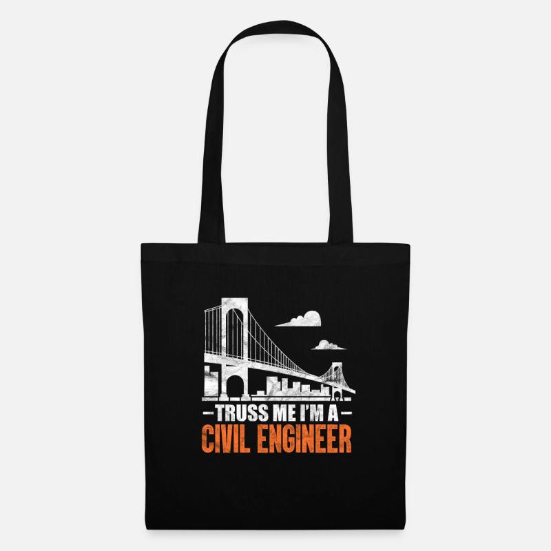 Civil engineer engineer architect construction gift - Tote Bag - black