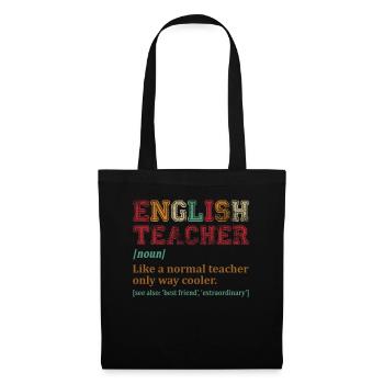 Professeur d'anglais comme un professeur normal seulement Cooler - Sac en tissu - noir - Devant