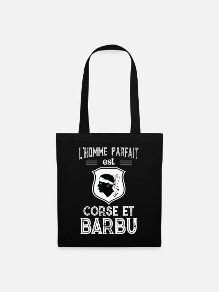 L'homme parfait est corse et barbu humour corsica - Sac en tissu - noir