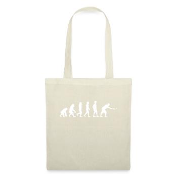 Boule Evolution - Geschenk Petanque Boccia Spiel - Stoffbeutel - Natur - Vorne