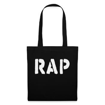 Beats and Rhymes: Rap Music - Tote Bag - black - Front
