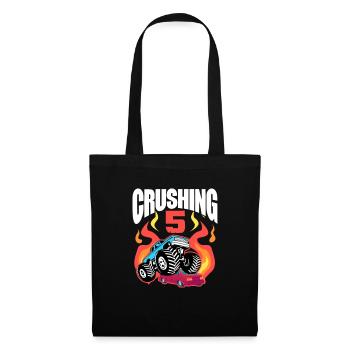 Monster Truck 5e anniversaire - Sac en tissu - noir - Devant