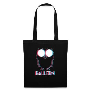 Trippy Owl Techno LSD Trip Rave Goa Trance - Tote Bag - black - Front