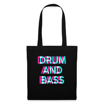 Drum and Bass Trippy Rave Festival Raver - Stoffbeutel - Schwarz - Vorne