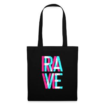 RAVE Raver Outfit Disco Festival Party EDM Music - Tote Bag - black - Front