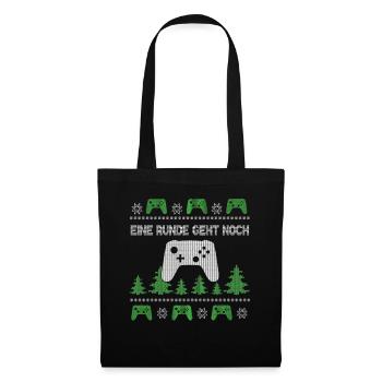 Gamer Gaming Ugly Christmas Sweater Controller - Stoffbeutel - Schwarz - Vorne