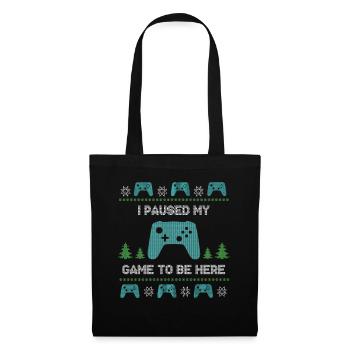Cadeau de chandail de Noël laid Gamer Gaming - Sac en tissu - noir - Devant