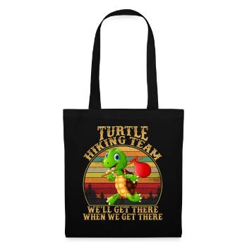 Turtle Hiking Team We'll Get There When We Get - Tote Bag - black - Front