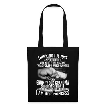 I'm Spoiled Granddaughter Of A Grumpy Old Grandma - Tote Bag - black - Front