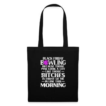Bowling Black Friday - Stoffbeutel - Schwarz - Vorne