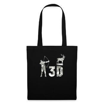 Camouflage de tir à l'arc 3D - Sac en tissu - noir - Devant